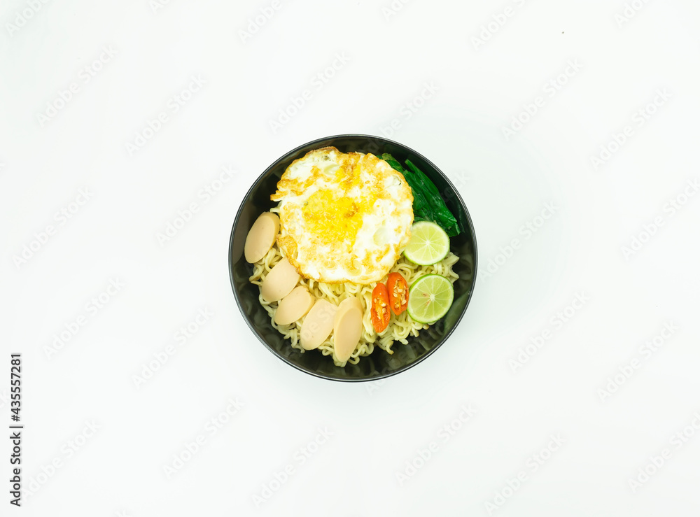 Indonesian Mie Goreng or Fried Noodle with egg traditional Indonesian or Chinese food Indonesian Mie Goreng or Fried Noodle with egg traditional Indonesian or Chinese food