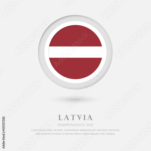 Free Download Abstract happy independence day of Latvia country with country flag in circle greeting background - GFXLoad