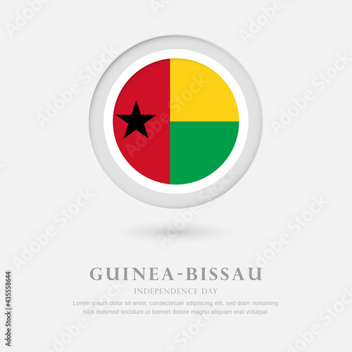 Abstract happy independence day of Guinea-Bissau country with country flag in circle greeting background Free Download Abstract happy independence day of Guinea-Bissau country with country flag in circle greeting background - GFXLoad