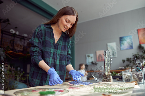 Flourist shop with different kinds of dryed flowers photo