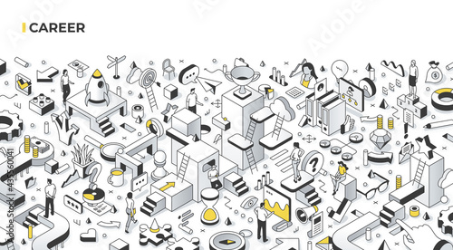 Career Isometric Illustration