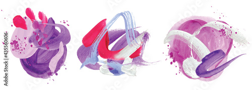Absract design watercolor brush strokes composition hand drown