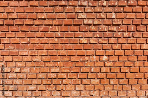 Antique brick wall texture background, material of industry construction. red brick wall of the house.
