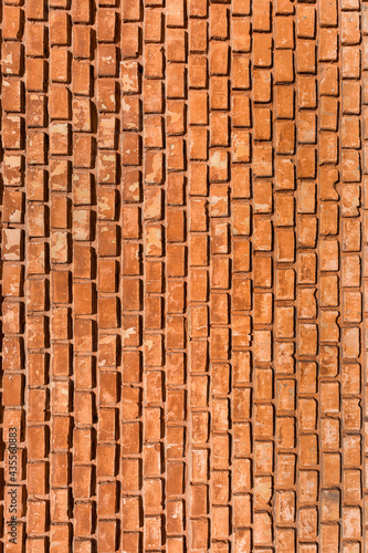 brick wall texture background material of industry construction, vertical image.