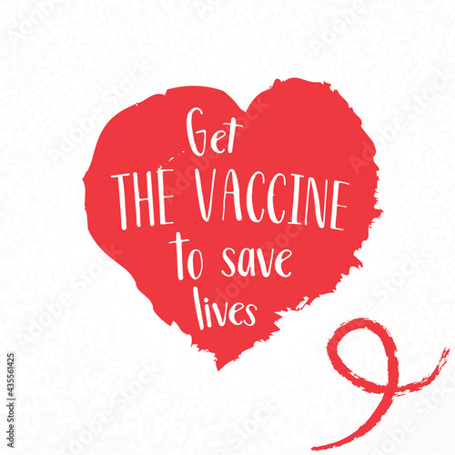 Vaccination promo. Vaccine saves lives. Stop coronavirus agitation concept. Covid vaccination awareness.
