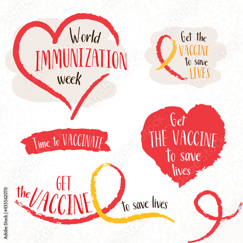 Vaccination promo. Vaccine saves lives. Stop coronavirus agitation concept