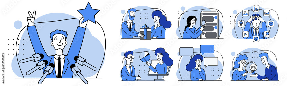 Metaphor Business success abstract concept vector illustration set. Teamwork marketing illustrations. Collection scenes with men and women taking part in business activities. Modern trendy flat style Metaphor Business success abstract concept vector illustration set. Teamwork marketing illustrations. Collection scenes with men and women taking part in business activities. Modern trendy flat style