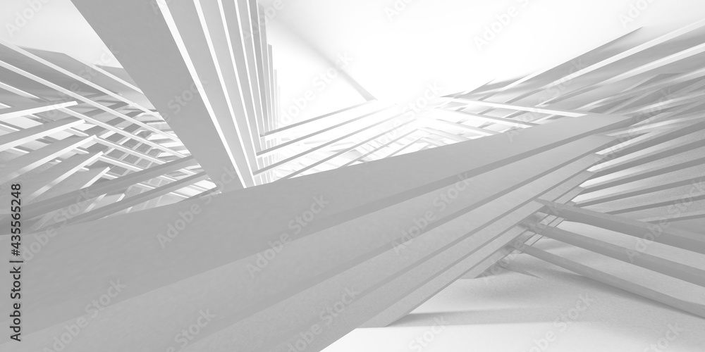 Obraz premium White Modern Background. Abstract Building Concept