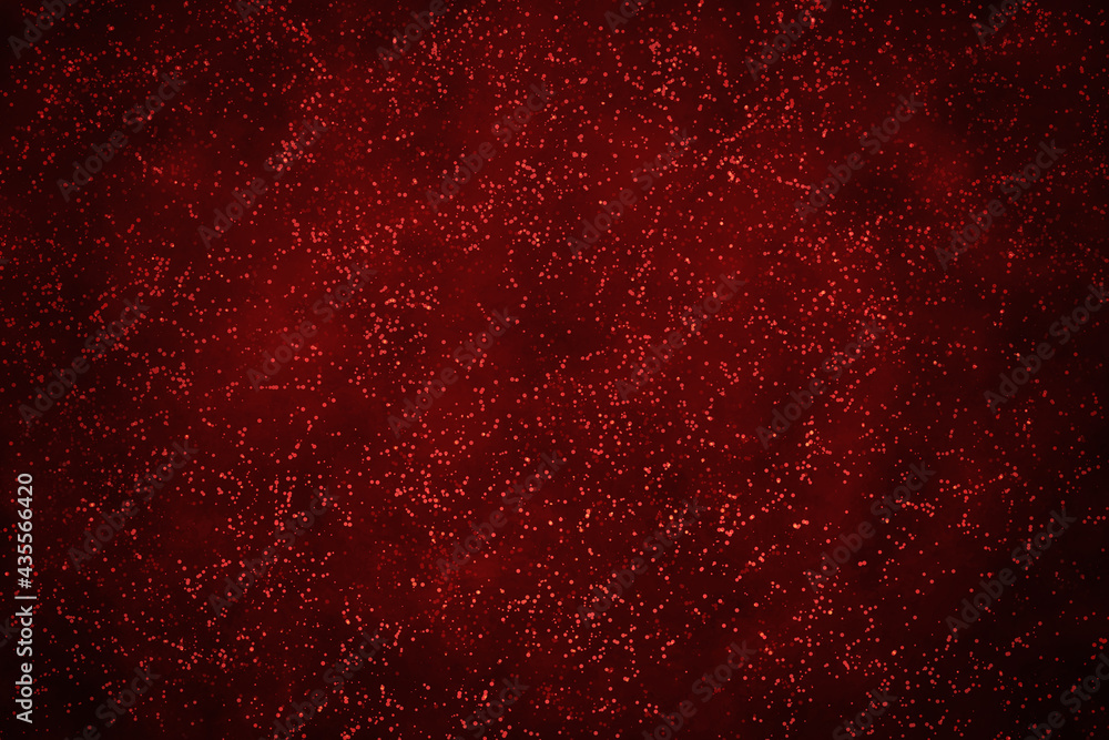 Dark red night sky with stars.  3D photo of galaxy space background. 