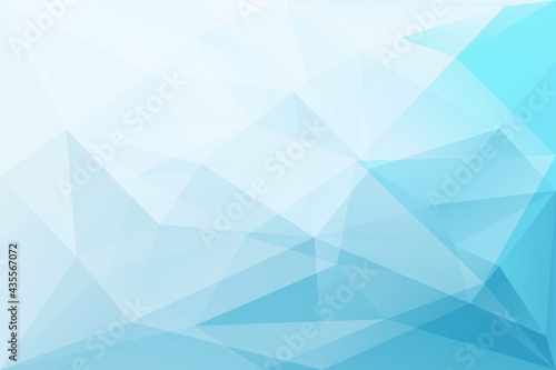 Abstract light blue geometric background. Low polygonal vector mosaic, digital design