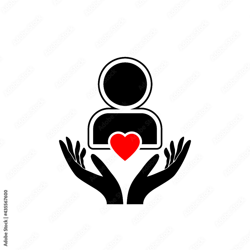 Social care icon isolated on white background Social care icon isolated on white background