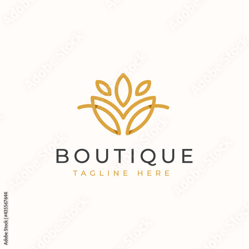 Crown Floral Logo Template Logo Template. Vector Illustration