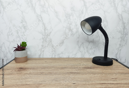  lamp on the table work space