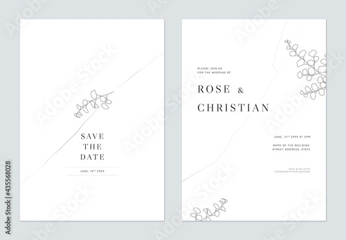 Minimalist foliage wedding ...