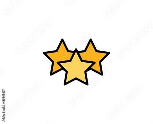 Star premium line icon. Simple high quality pictogram. Modern outline style icons. Stroke vector illustration on a white background. 