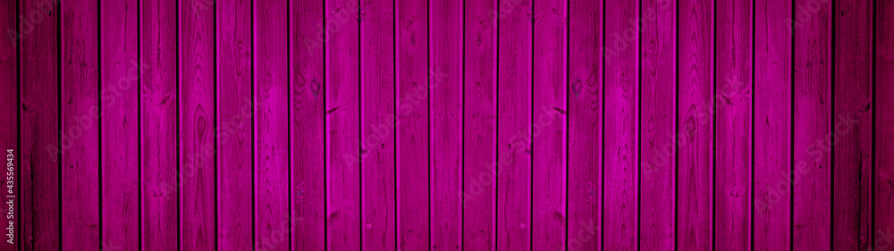 Fototapeta premium Abstract grunge old pink magenta painted colored colorful wooden boards texture - wood background banner panorama long