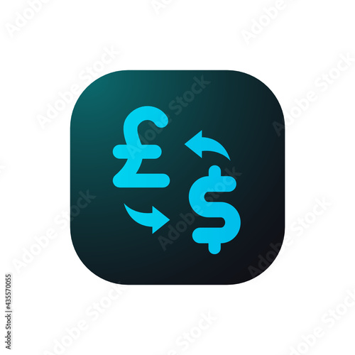 Exchange Pound to Dollar - Sticker