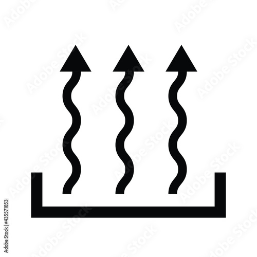 heat sign, heat wave of steam, superheated steam symbol