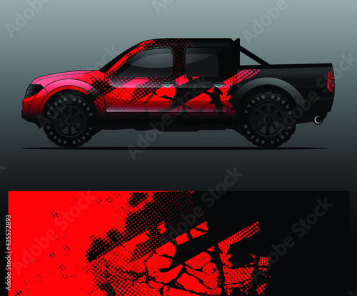 Truck decal graphic wrap vector  abstract background