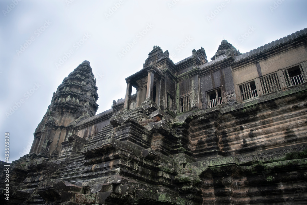 Angkor Wat is the largest temple in the world (Cambodia, 2019). It is raining