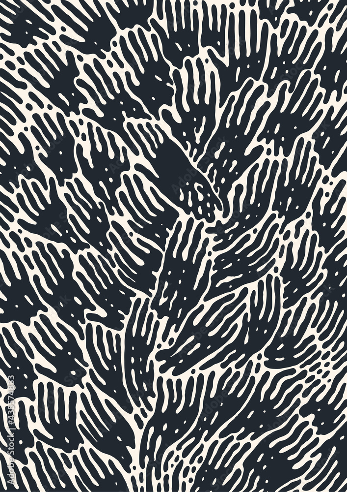 Pattern from abstract symbolic human hands. Vector illustration Pattern from abstract symbolic human hands. Vector illustration