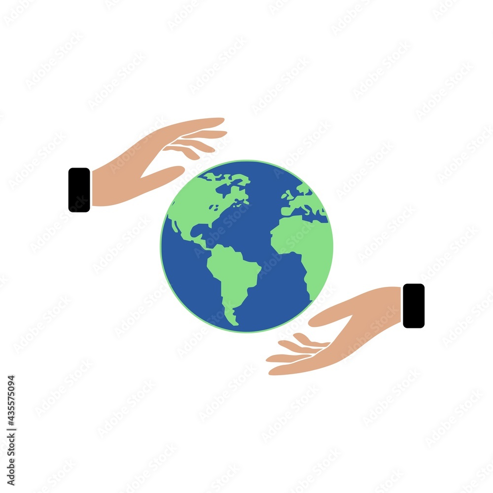 Earth day icon isolated on white background Earth day icon isolated on white background