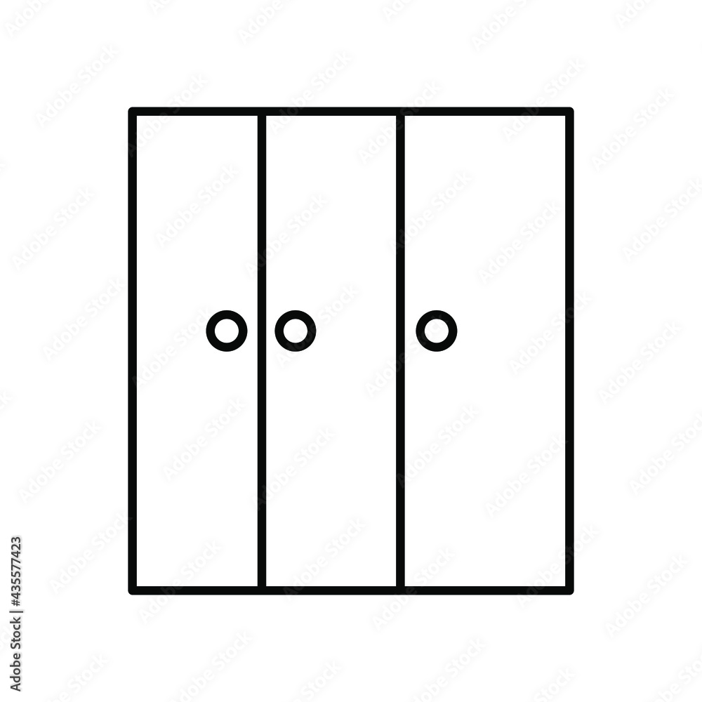 Wardrobe icon vector. Vector illustration Wardrobe icon vector. Vector illustration