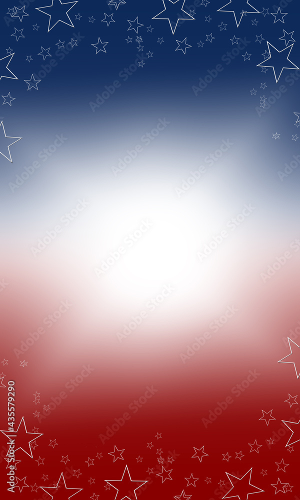 Background with red and blue stars.Red white blue background. Festive