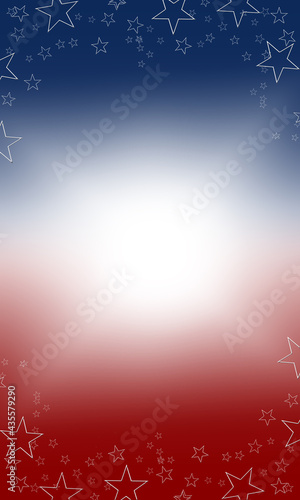 Background with red and blue stars.Red white blue background. Festive graphic design. US Independence Day or Presidents ' Day star pattern in the colors of the American flag.