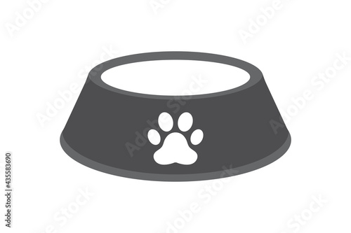 Dog, cat, animal or pet, food bowls, vector illustration. Badge. Web design.