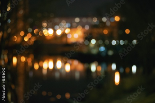 lights in the night, blurred, evening lights, inspiration moment, lights of the river and buildings at night