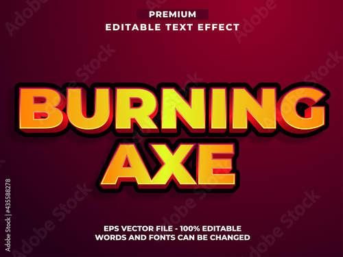 Burning Axe Game Title Editable Text Effect Font Style