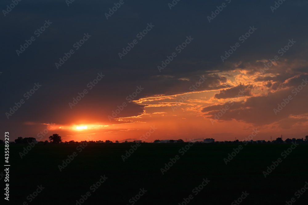 bright red evening sunset sky bright red evening sunset sky