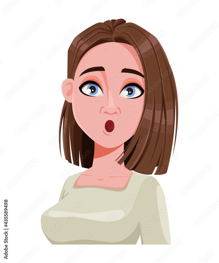 Face expression of successful business woman Face expression of successful business woman
