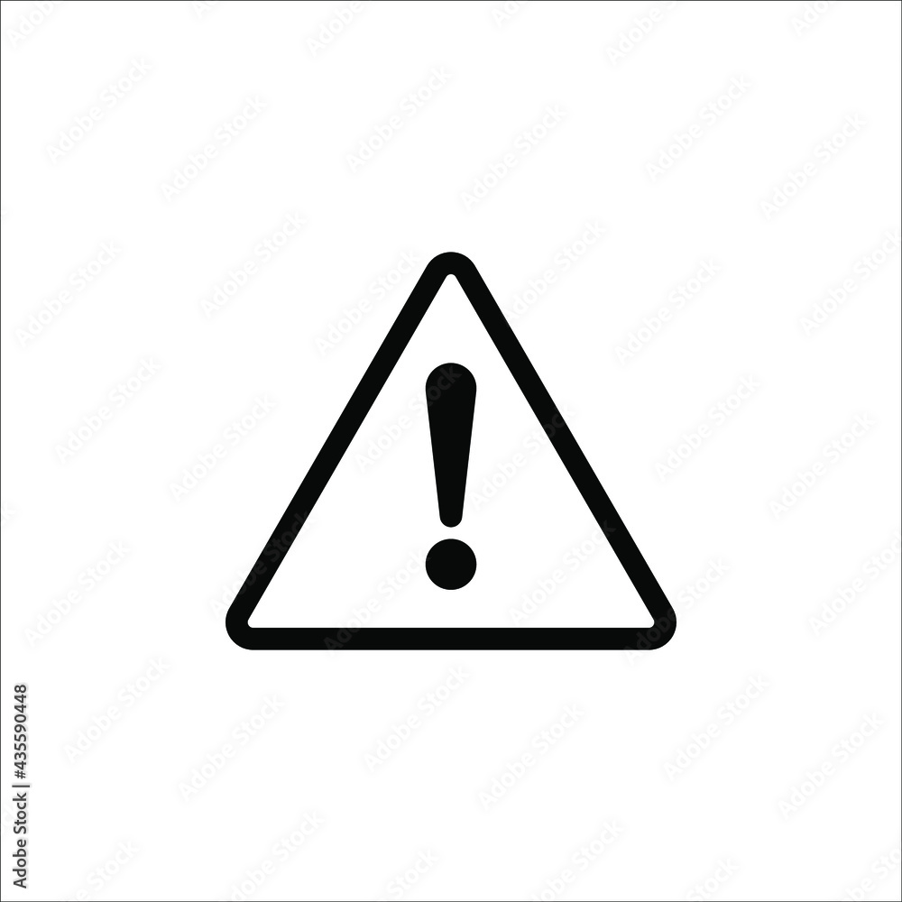 Warning icon. Attention icon. Danger symbol. Vector illustration Warning icon. Attention icon. Danger symbol. Vector illustration