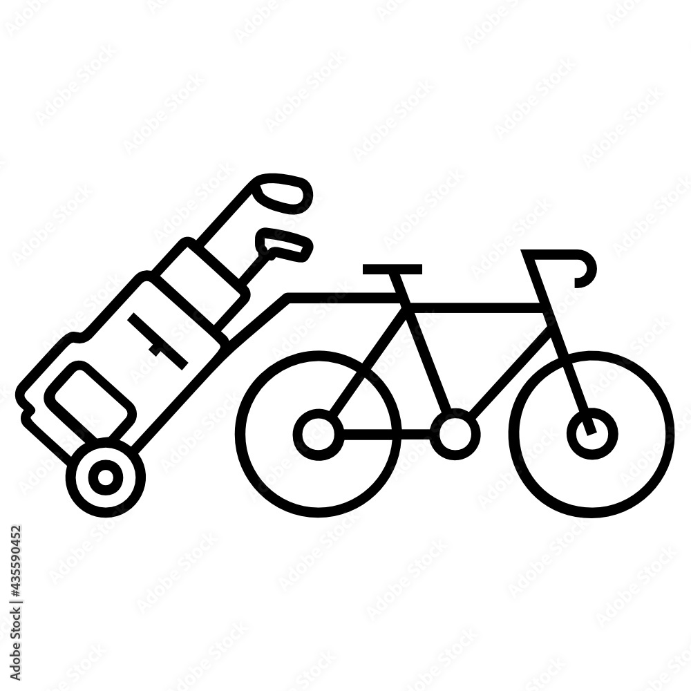 Traditional bicycle golf cart Concept Vector Icon Design, Club and Ball sport Symbol, Golfers Equipment Stock illustration, Traditional bicycle golf cart Concept Vector Icon Design, Club and Ball sport Symbol, Golfers Equipment Stock illustration,