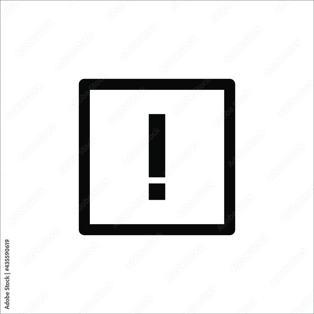 Warning icon. Attention icon. Danger symbol. Vector illustration Warning icon. Attention icon. Danger symbol. Vector illustration