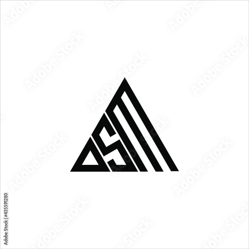 D S M letter logo creative design. DSM icon