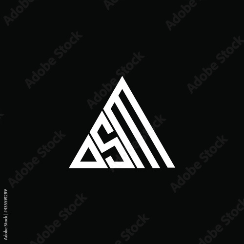 D S M letter logo creative design. DSM icon