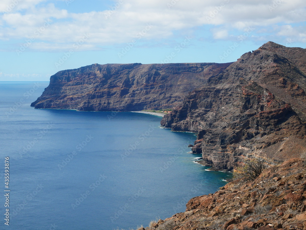 Volcanic landscape on La Gomera, Canary islands