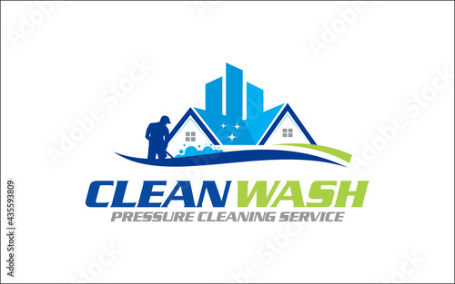 Illustration vector graphic of pressure power wash spray logo design template-26