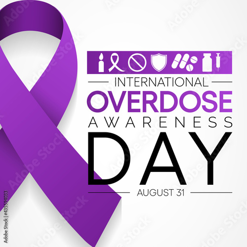 International Overdose (OD) awareness day is observed every year on August 8, it is the ingestion or application of a drug or other substance in quantities greater than are recommended. vector art.