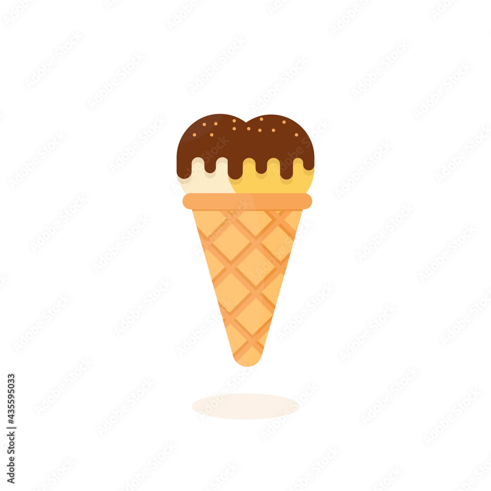 This is ice cream cones on a white background. This is ice cream cones on a white background.