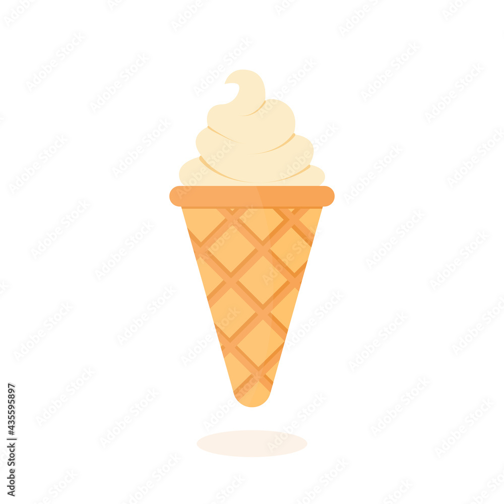 These ice cream cones on a white background. These ice cream cones on a white background.