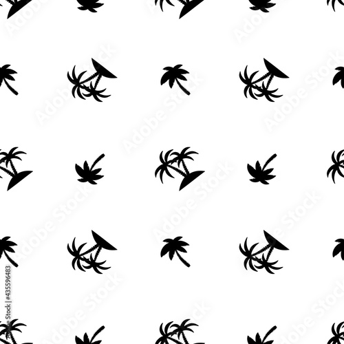 Seamless pattern with palm trees. © Oxana