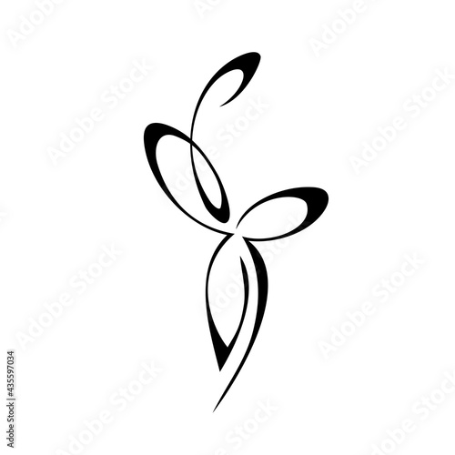 ornament 1786. decorative abstract element in black lines on a white background. logo