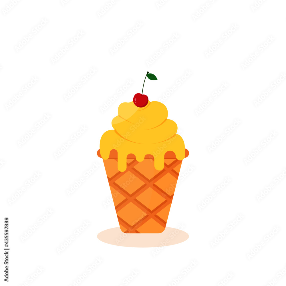 This is an ice cream isolated on a white background. This is an ice cream isolated on a white background.