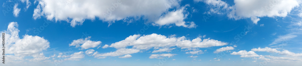 Panorama Blue sky and white clouds. Bfluffy cloud in the blue sky background Panorama Blue sky and white clouds. Bfluffy cloud in the blue sky background