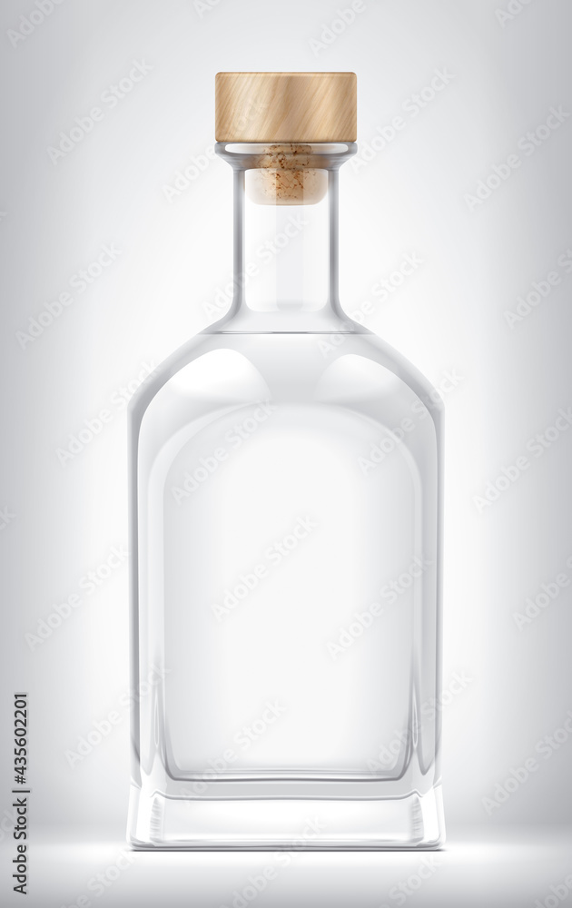 Glass bottle on background with Cork Glass bottle on background with Cork