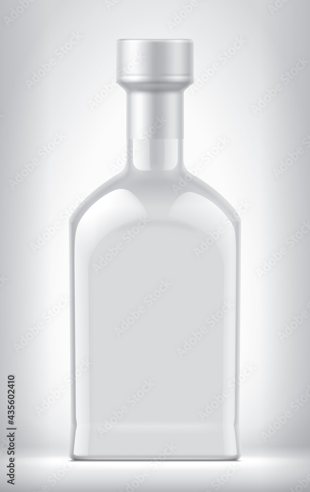 Non-transparent Bottle on background with Foil. Non-transparent Bottle on background with Foil.